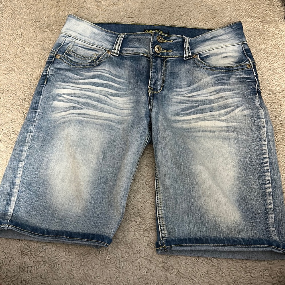 Cute distressed denim shorts